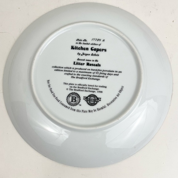 Vintage “Kitchen Capers ” Litter Rascals Collectors Plate - Picture 5 of 6